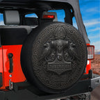 Thor Mjolnir Viking Spare Tire Cover With Backup Camera Hole Option