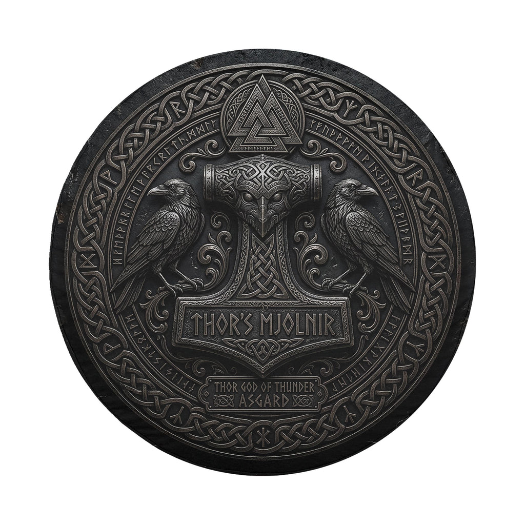 Thor Mjolnir Viking Spare Tire Cover With Backup Camera Hole Option
