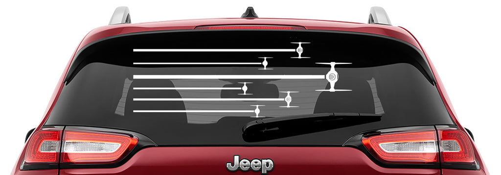  Tie Fighter Formation Squadron Vehicle Stripe Vinyl Decal