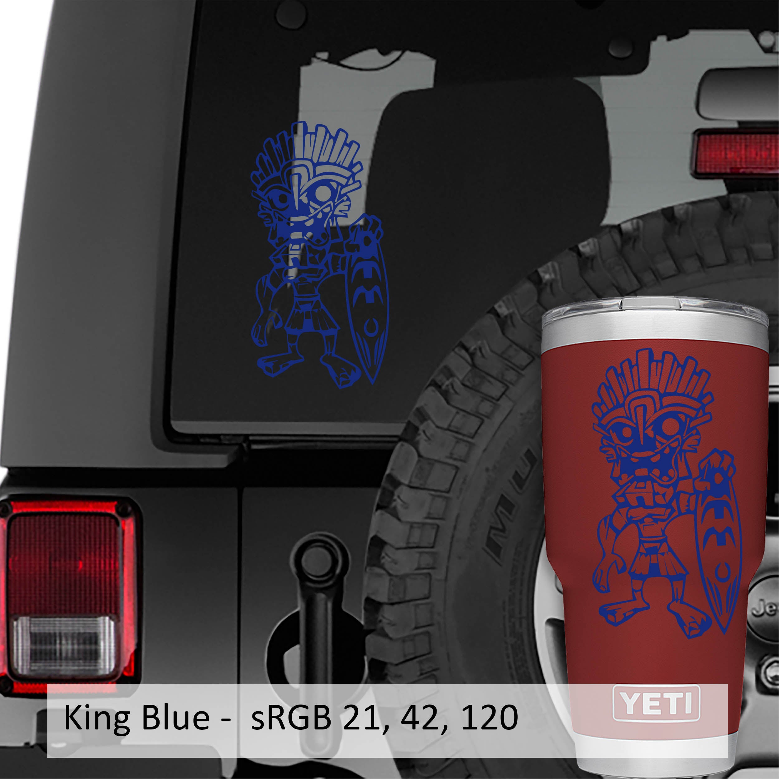 Tiki Islander Surfer Vinyl Decal