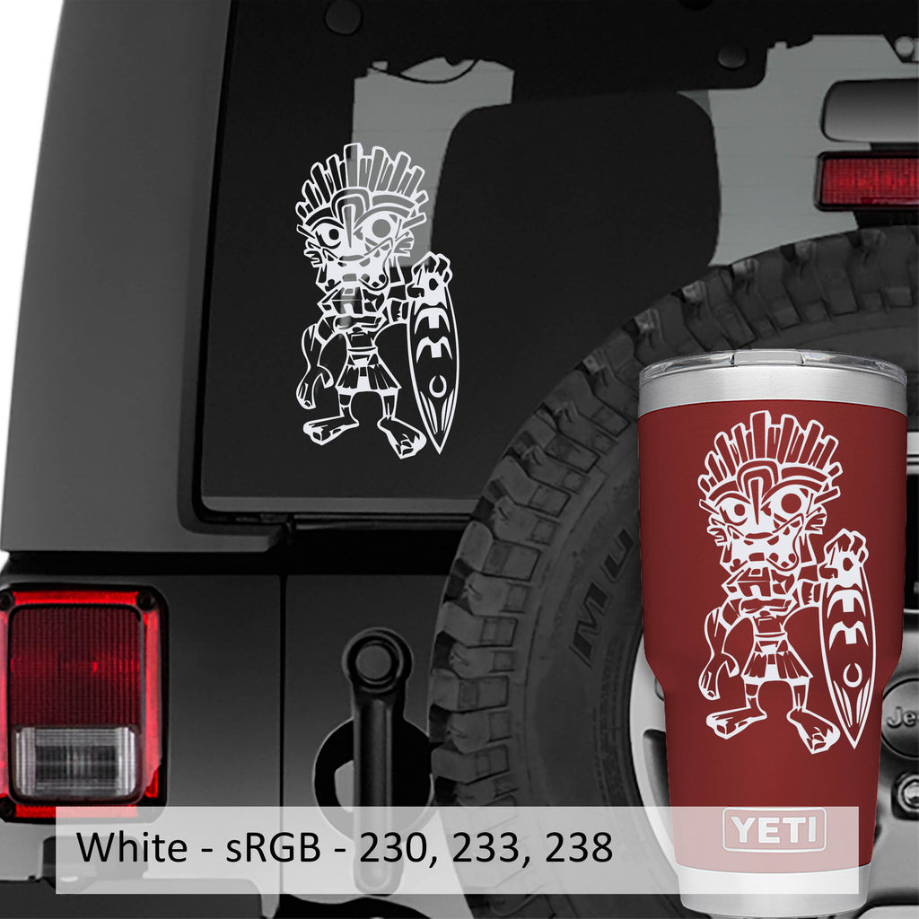 Tiki Islander Surfer Vinyl Decal