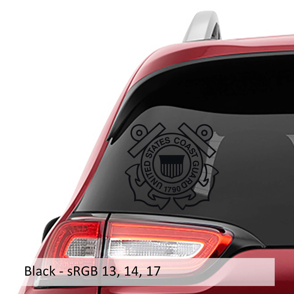 US Coast Guard Life Preserver & Anchors Vinyl Decal