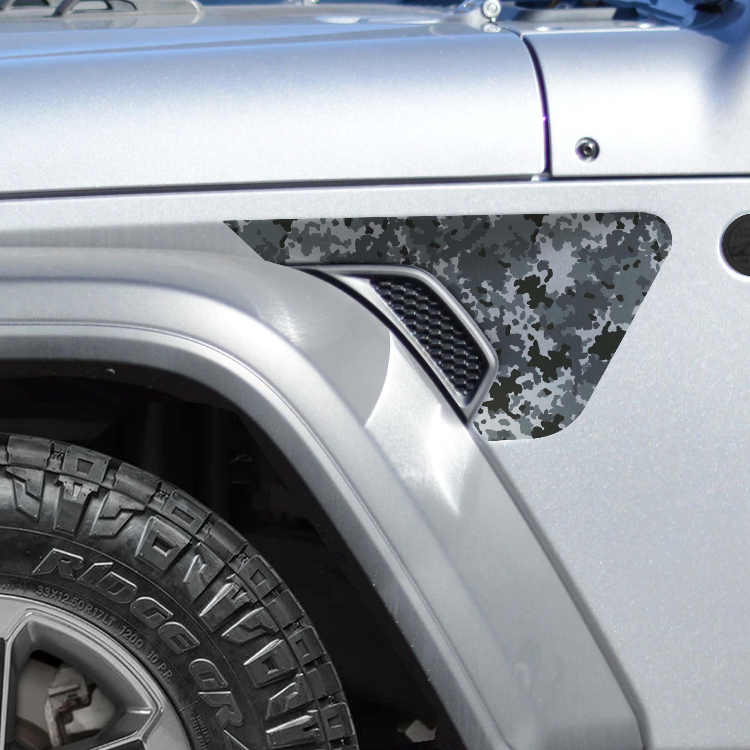 Urban Camouflage 2pc Vinyl Fender Decal Set - Fits Jeep Wrangler JL/Jeep Gladiator JT 2018+