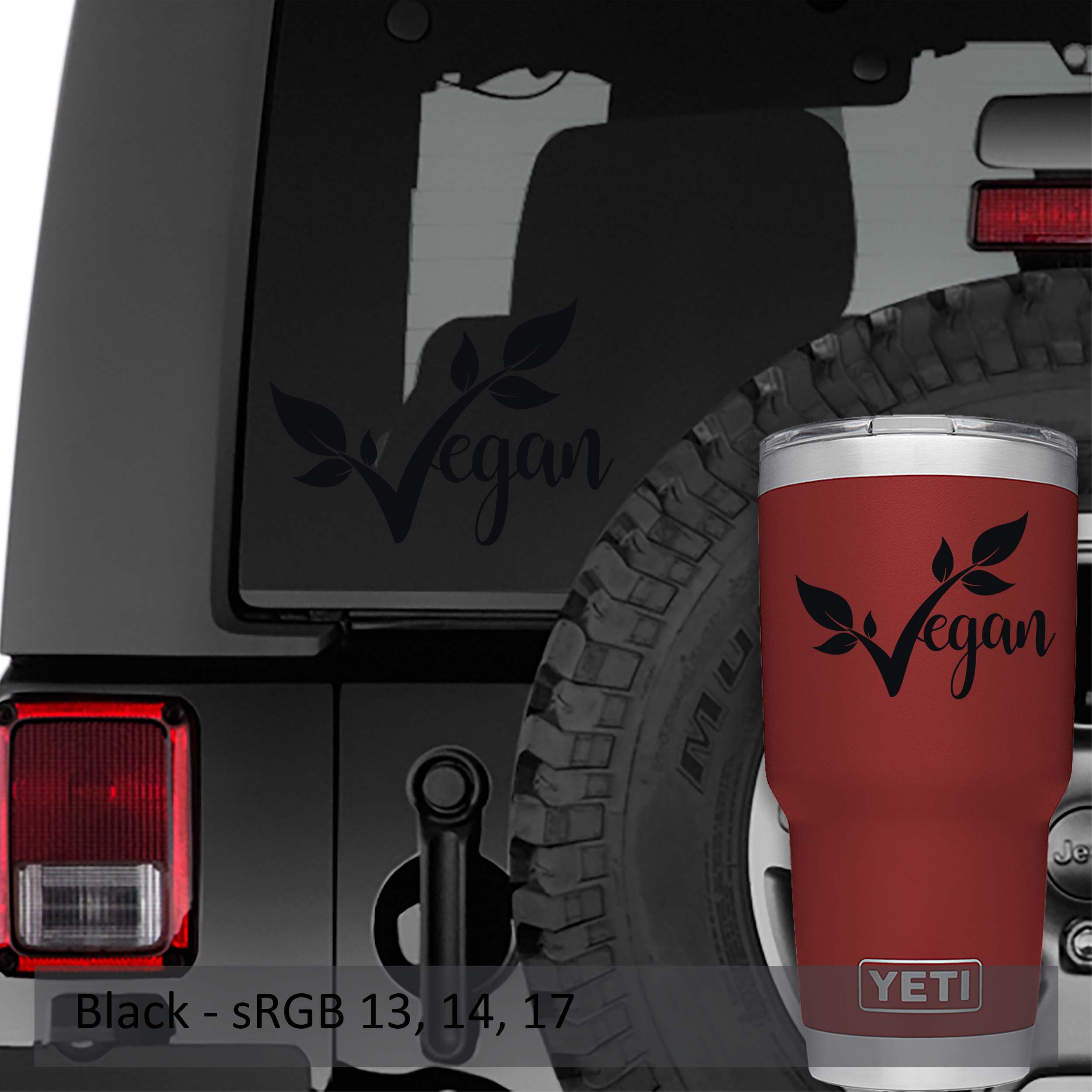  Vegan Text Vinyl Decal