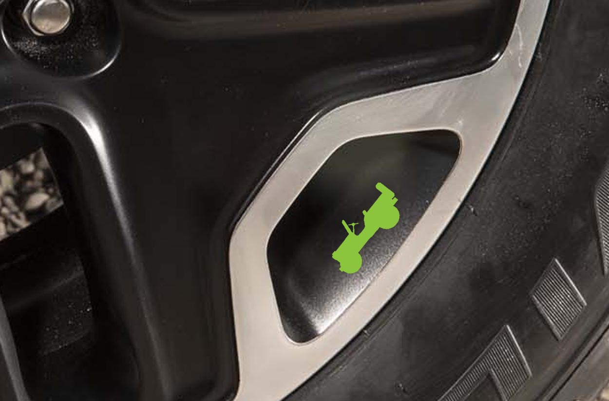 Lime Green Jeep Willys Tire Logo Set Decals