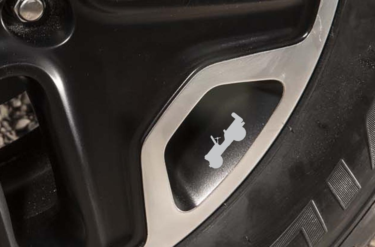 Light Gray Jeep Willys Tire Logo Set Decals