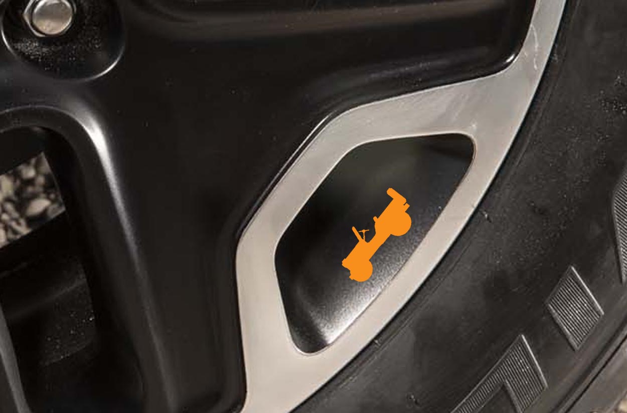 Orange Jeep Willys Tire Logo Set Decals