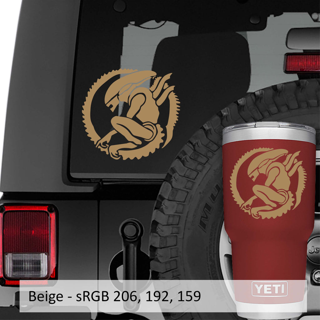 Aliens Xenomorph Round Vinyl Decal