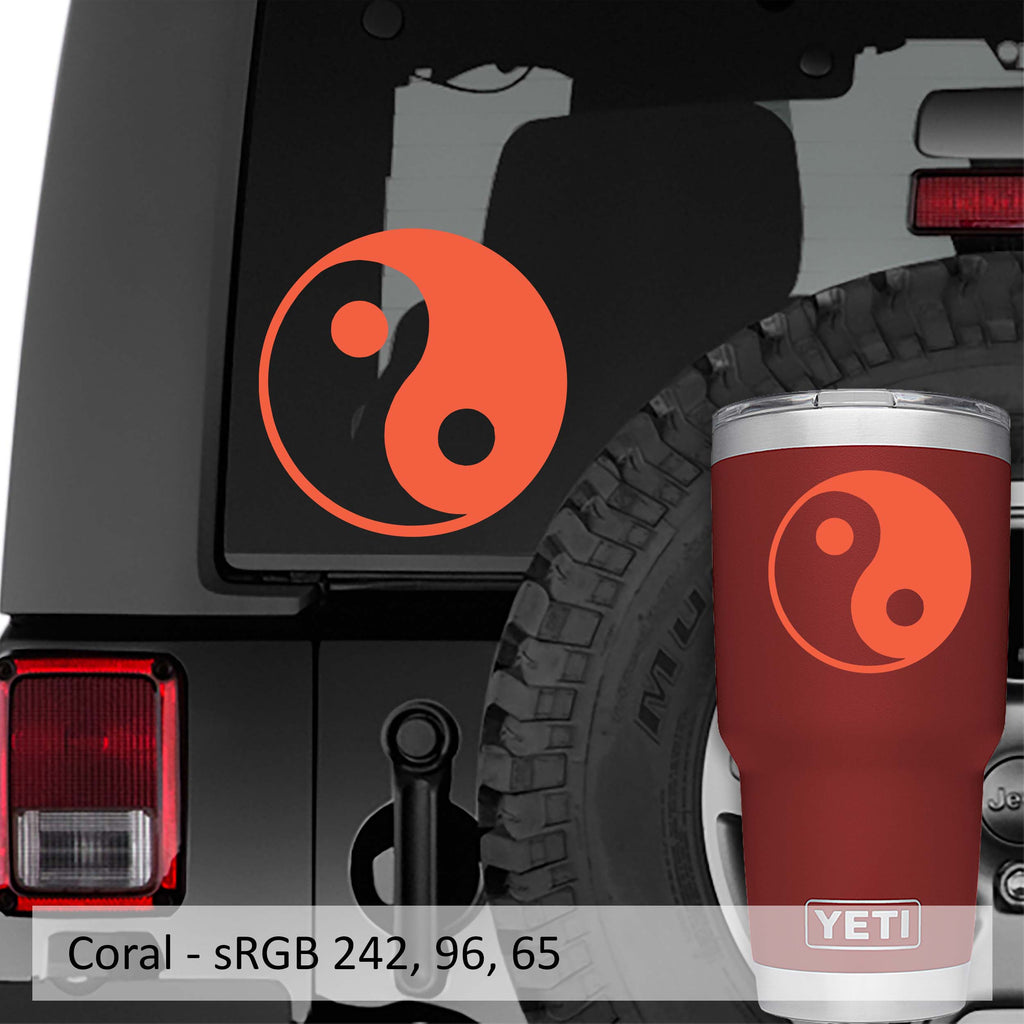  Yin Yang Chinese Symbol Vinyl Decal