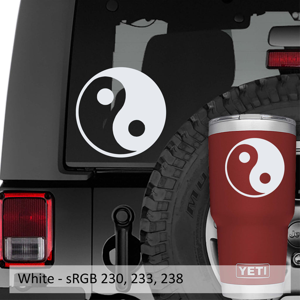  Yin Yang Chinese Symbol Vinyl Decal