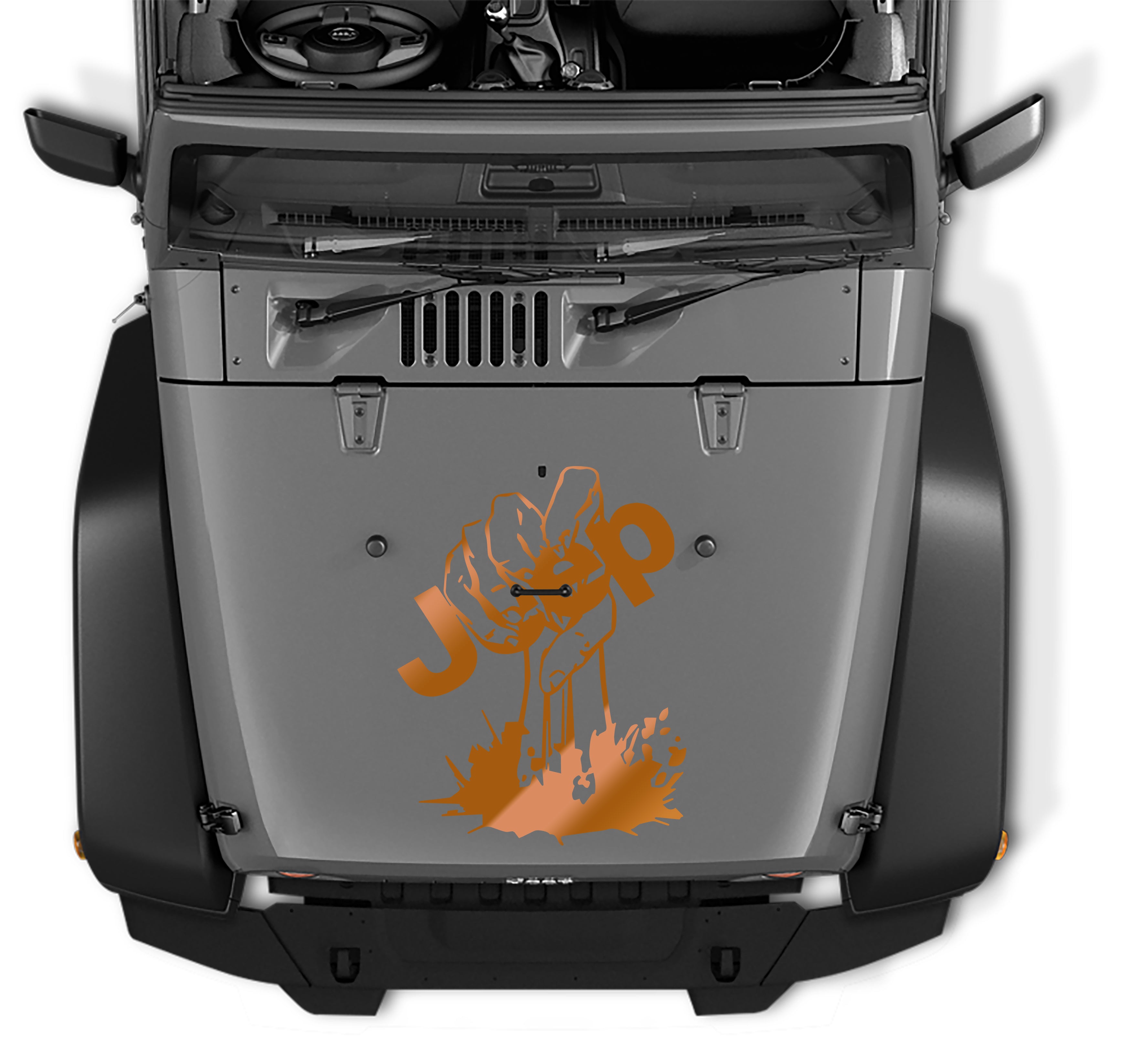 Zombie Jeep Hand Vinyl Decal