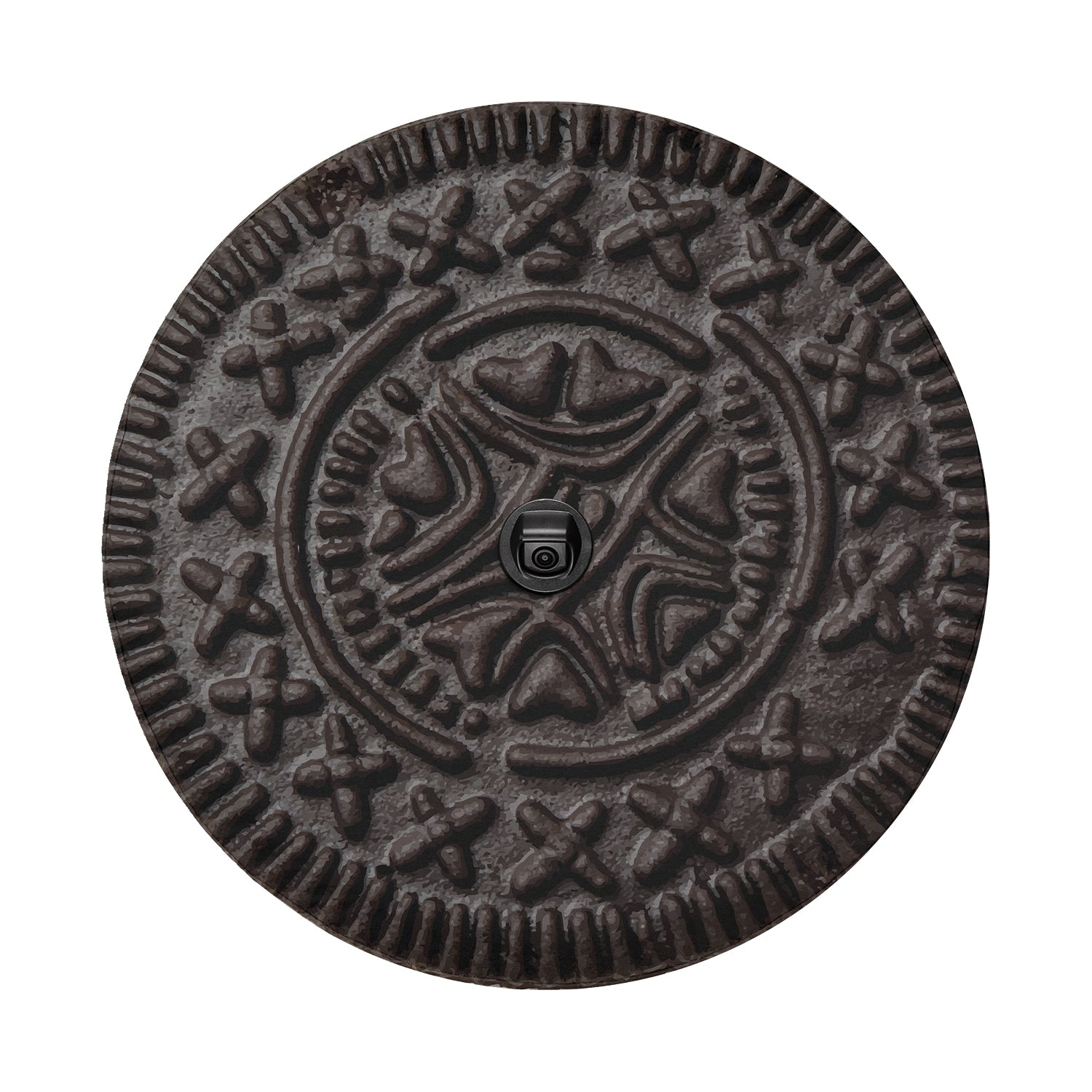 Choco Creme Cookie spare tire cover product image of the standalone round cookie artwork on a clean white backdrop