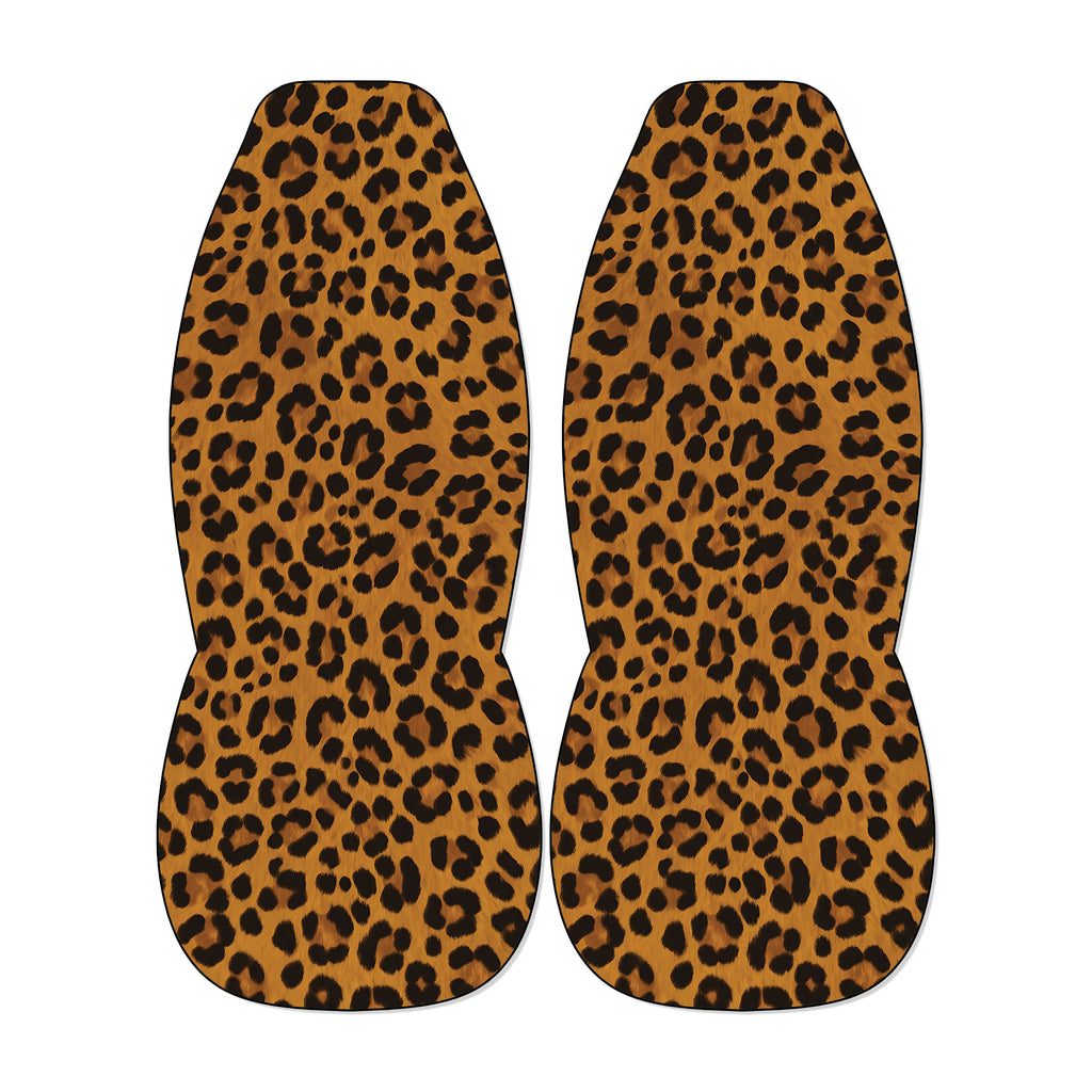 a pair of leopard print shoes.