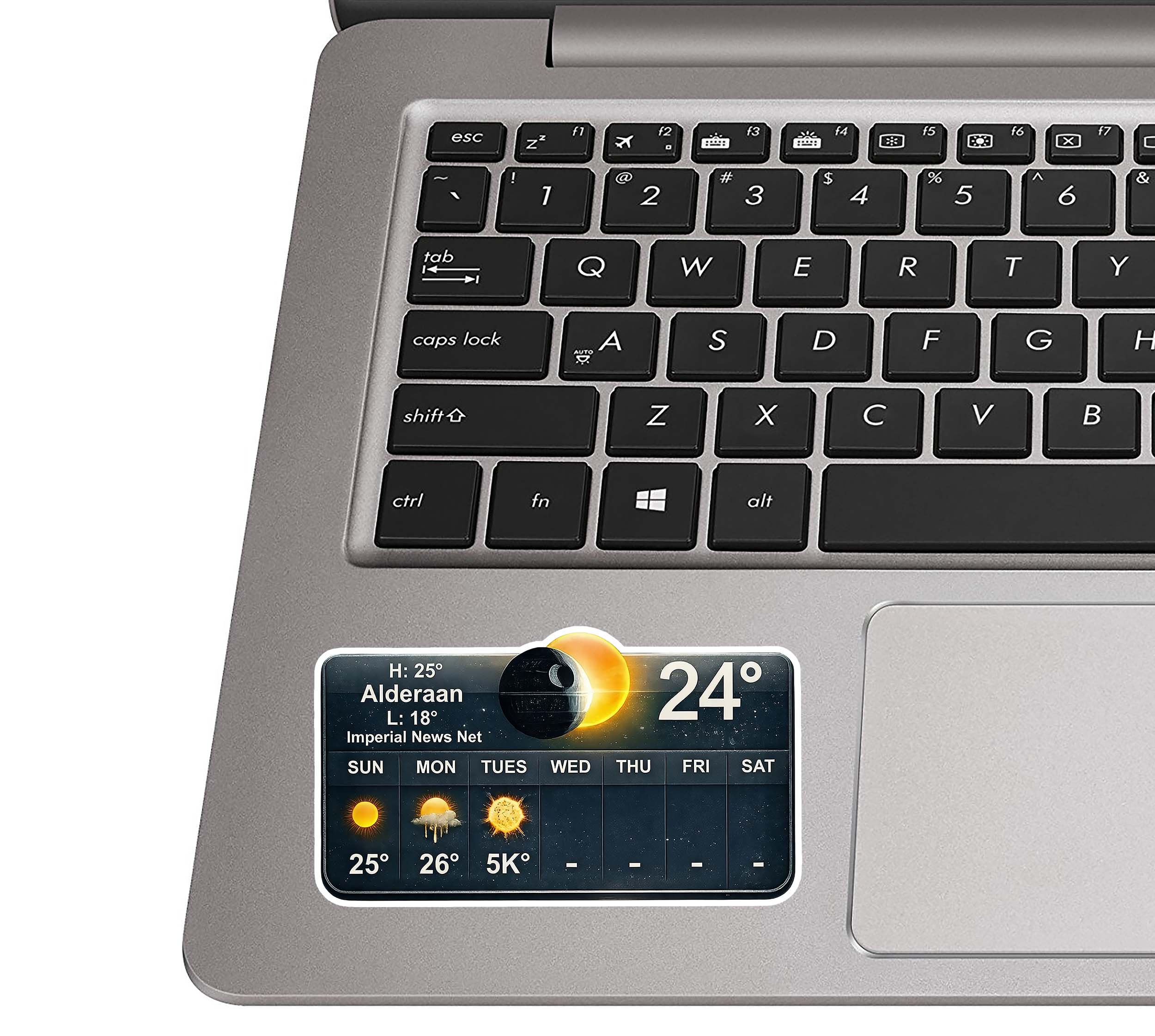 Alderaan Seven-Day Weather Format Waterproof Vinyl Sticker
