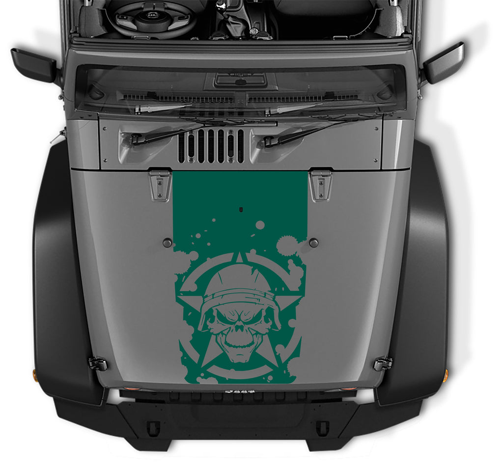 Military Soldier Skull Blackout Hood Decal