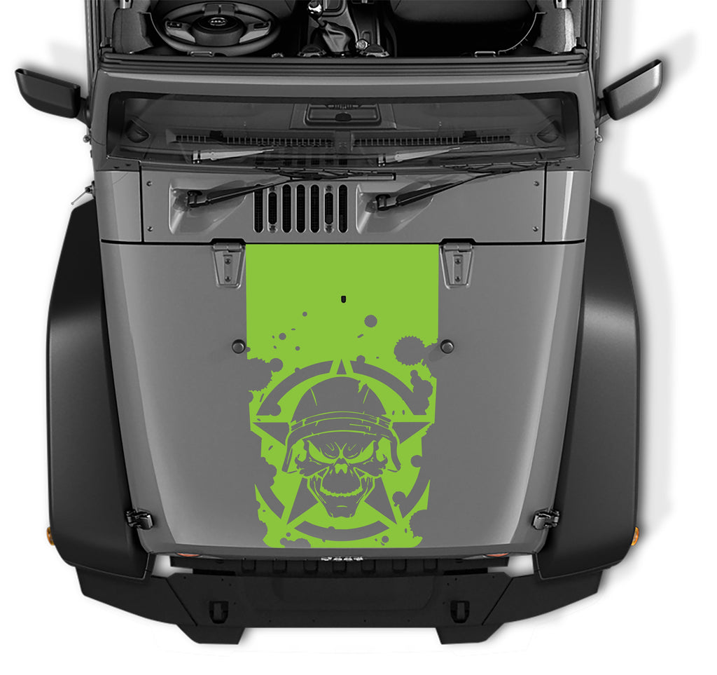 Military Soldier Skull Blackout Hood Decal