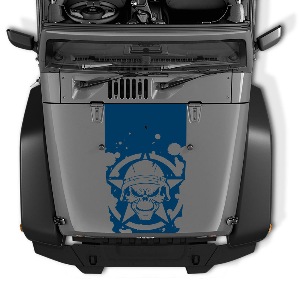 Military Soldier Skull Blackout Hood Decal