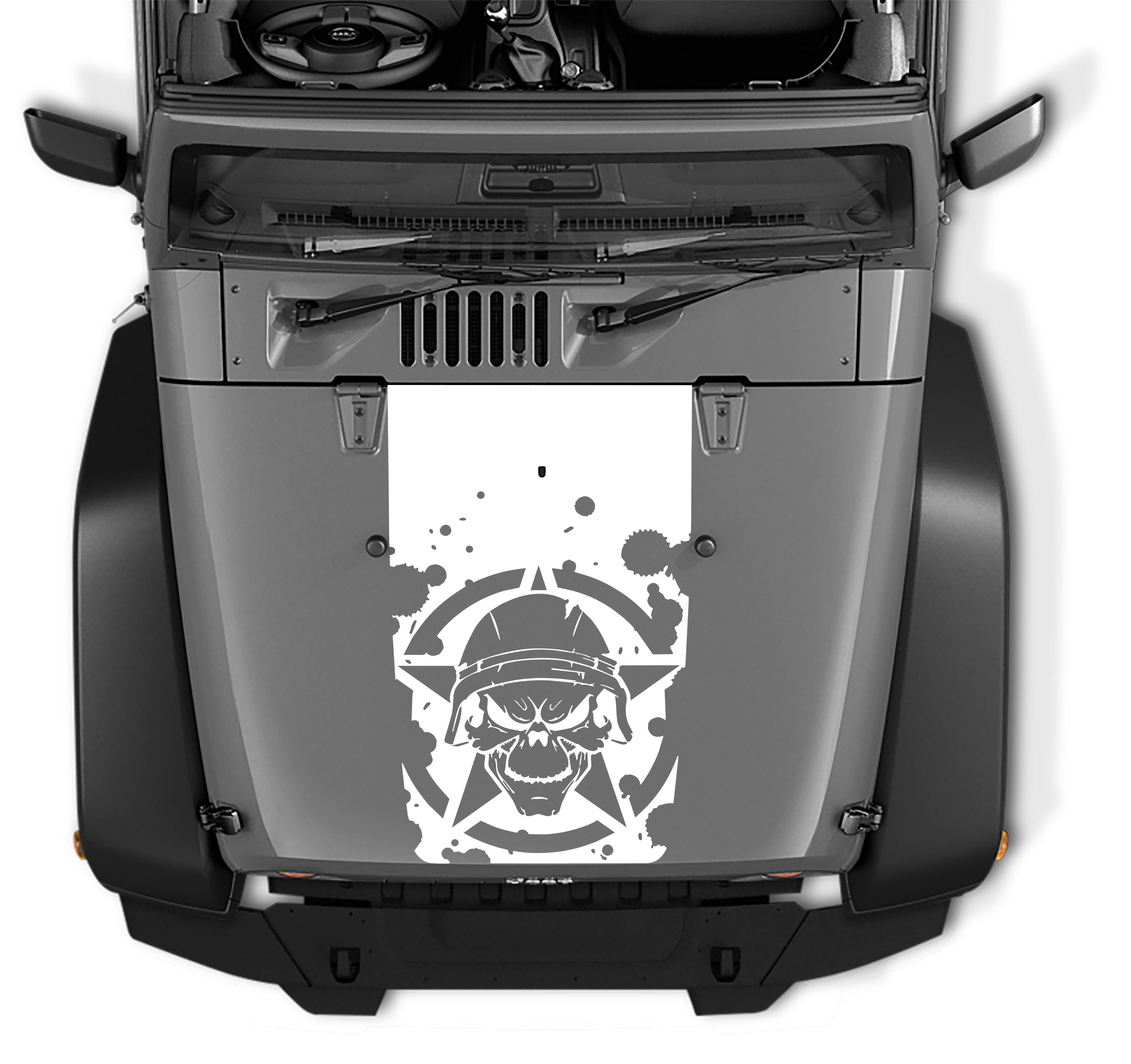 Military Soldier Skull Blackout Hood Decal