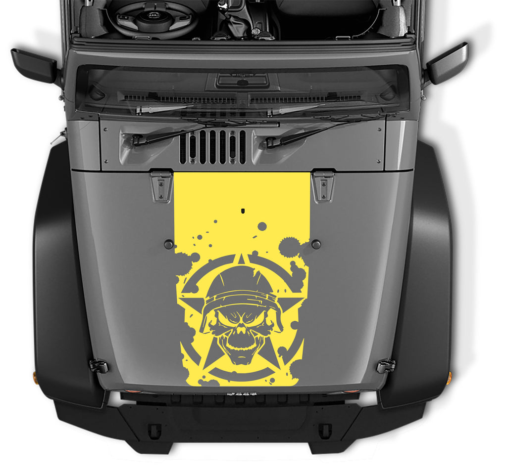 Military Soldier Skull Blackout Hood Decal