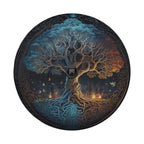 Norse Tree of Life cover with backup camera cutout mystical glowing branches roots on white background
