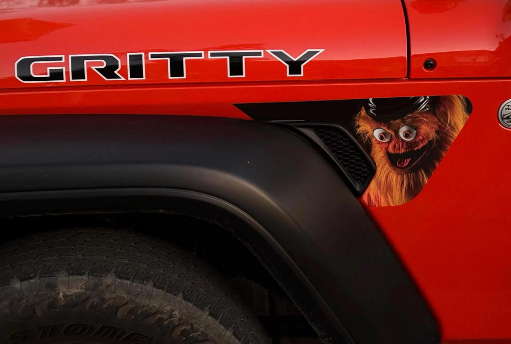 Jeep Wrangler JL JLU fender vent decal sample design custom personalized graphic example