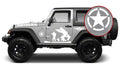 Band of Brothers US Army Veteran Military 9pc Vinyl Decal Vehicle Kit - Fits Jeep Wrangler JK/JKU/JL Gladiator JT