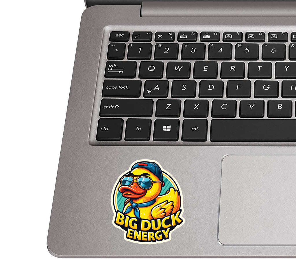 Sunny Shades Baseball Hat Big Duck Energy Vinyl Sticker