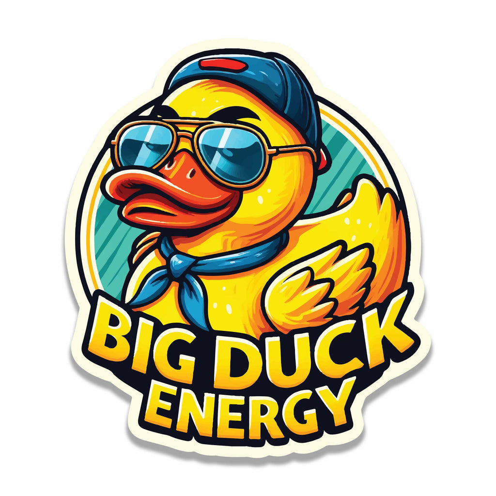 Sunny Shades Baseball Hat Big Duck Energy Vinyl Sticker