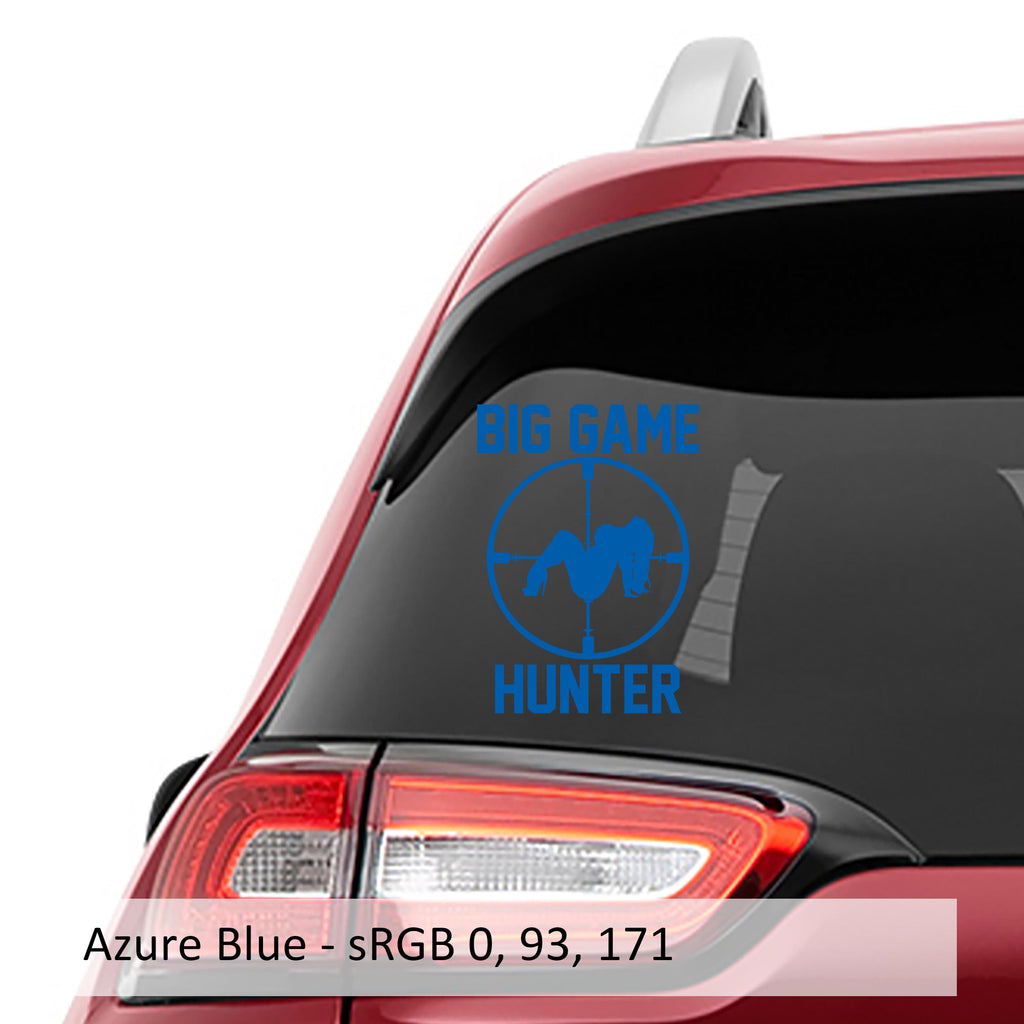 Funny Big Game Hunter Vinyl Decal