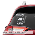 Funny Big Game Hunter Vinyl Decal