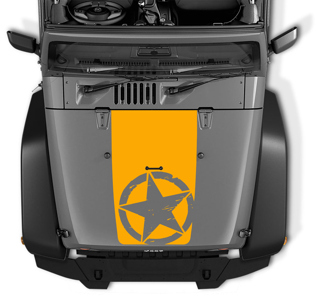 Alpha Romeo Military Star Blackout Hood Vinyl Decal