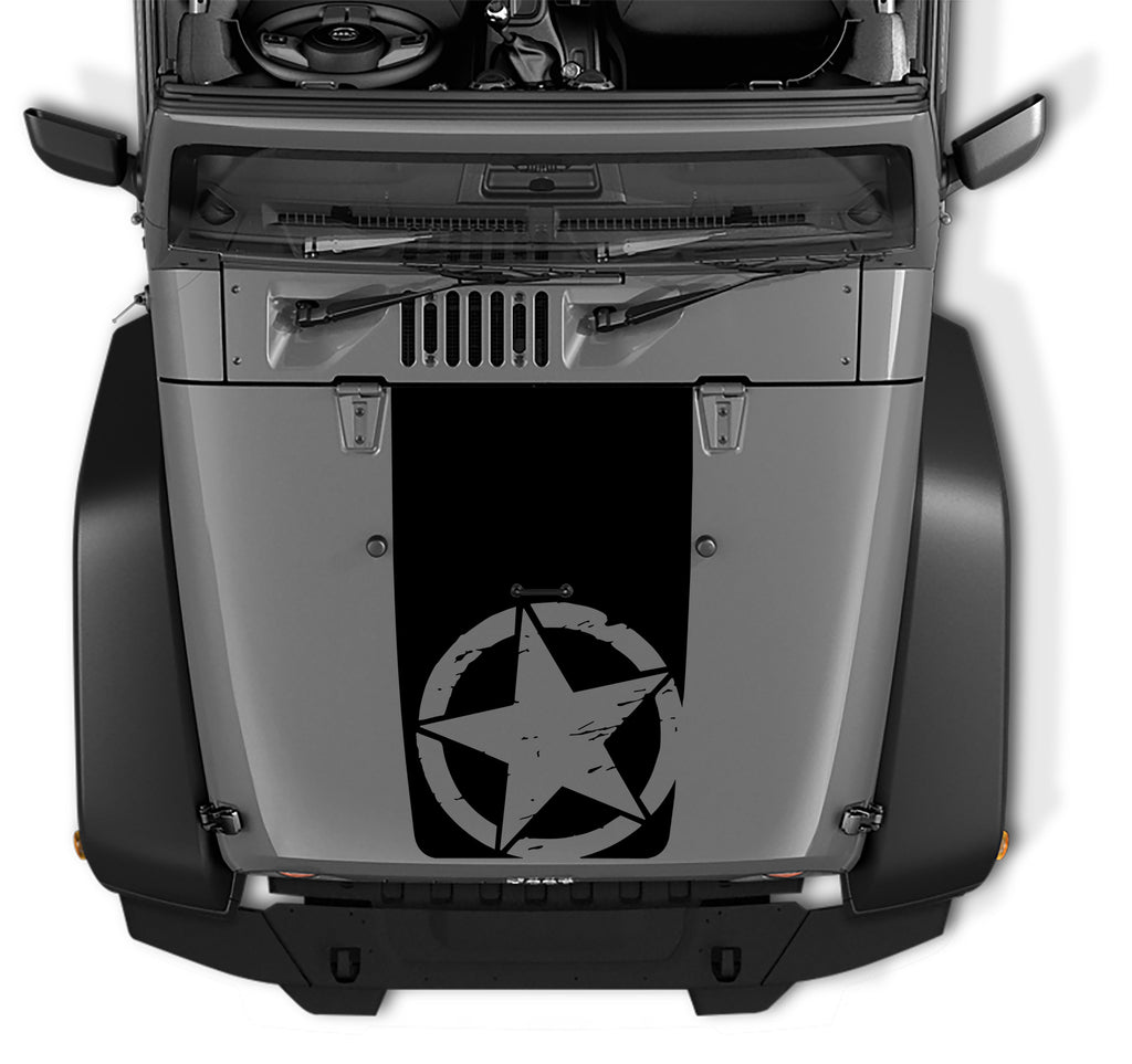 Alpha Romeo Military Star Blackout Hood Vinyl Decal