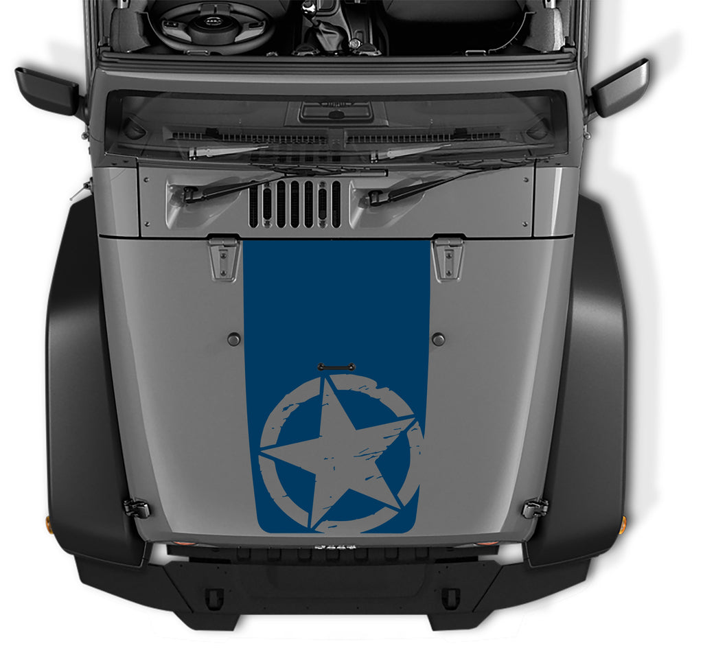 Alpha Romeo Military Star Blackout Hood Vinyl Decal