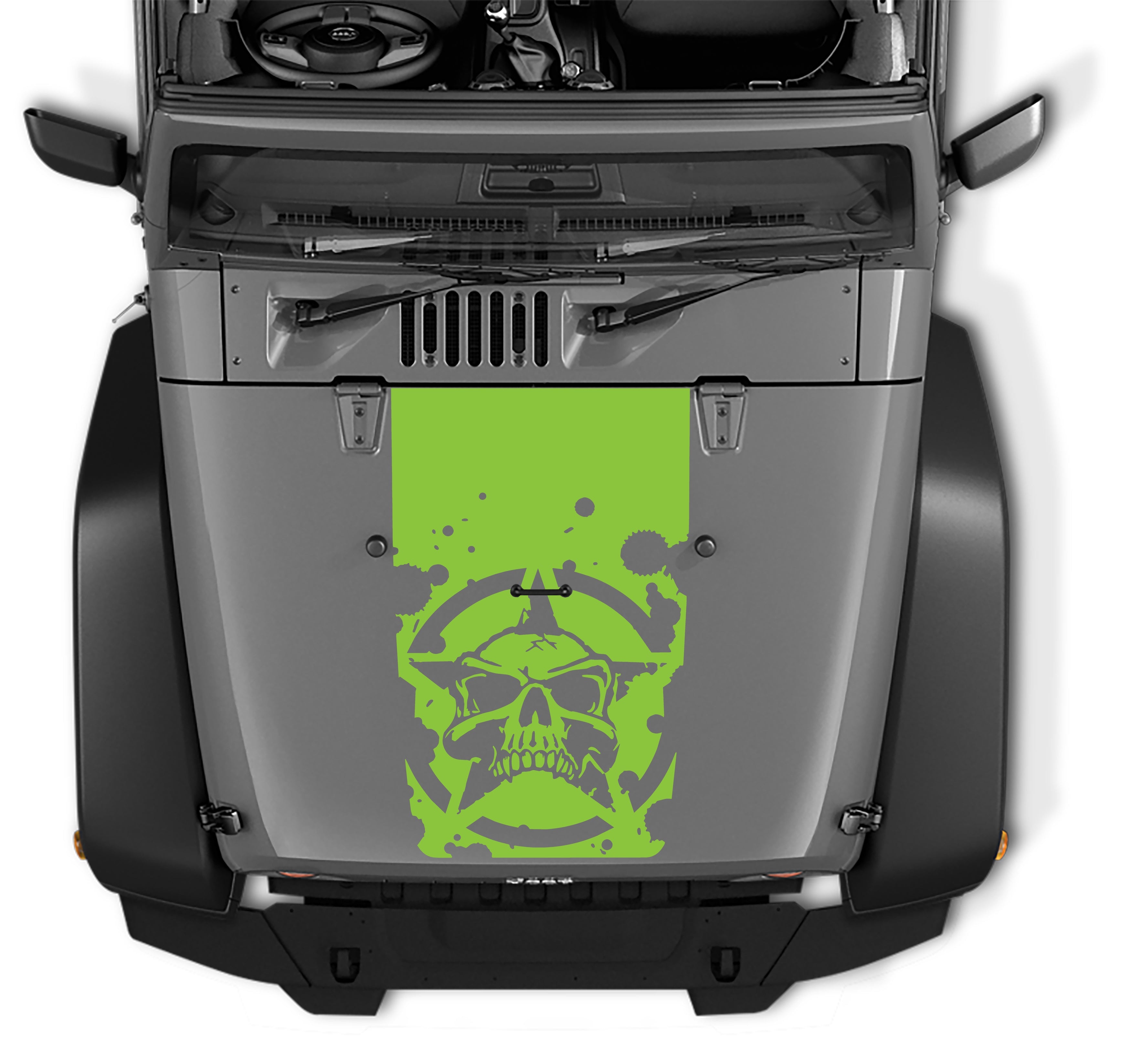 Skull on Military Skull Blackout Hood Decal