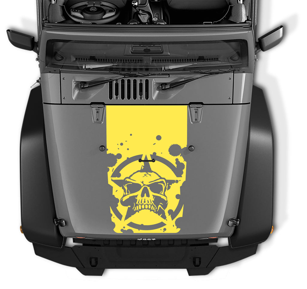 Skull on Military Skull Blackout Hood Decal