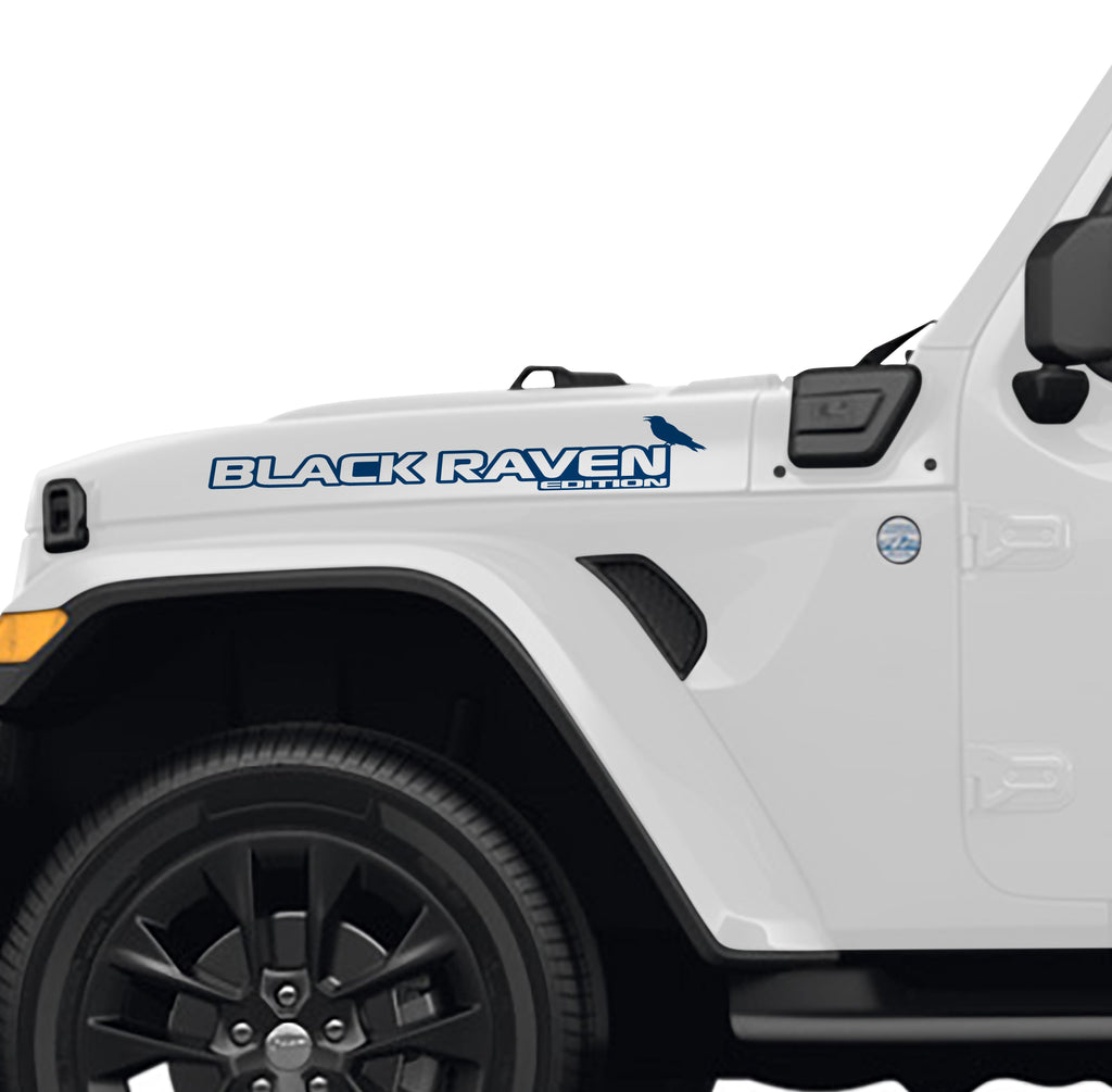 Black Raven Edition Hood Decal Set