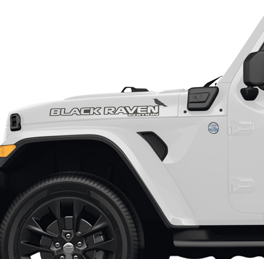 Black Raven Edition Hood Decal Set
