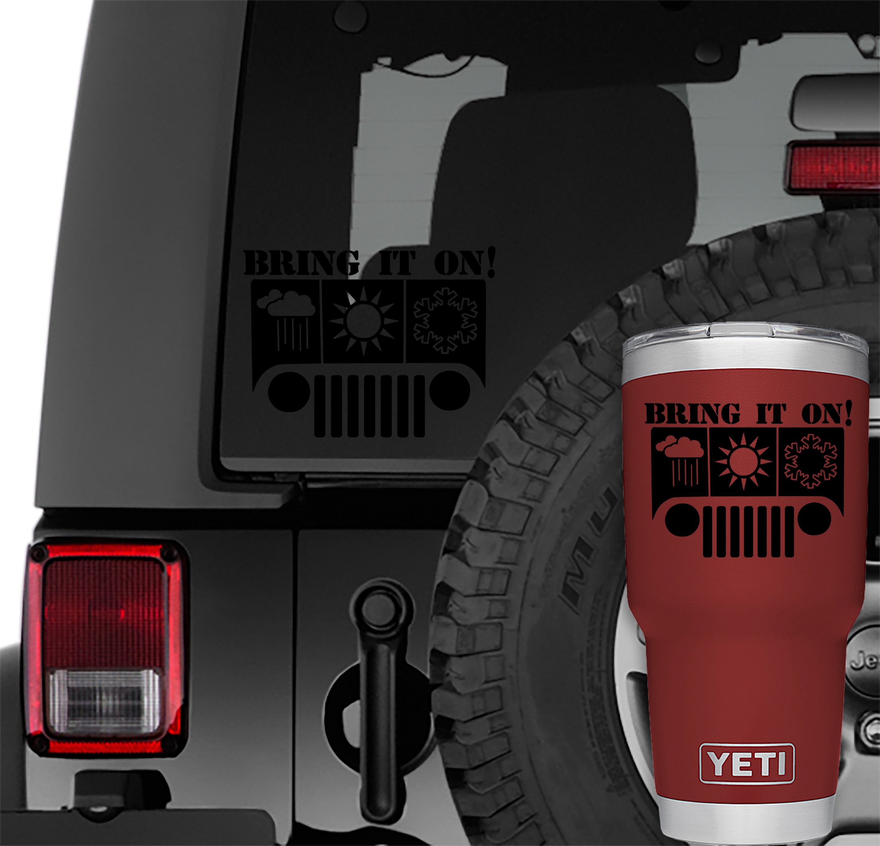 Bring It On Jeep Wrangler Vinyl Decal