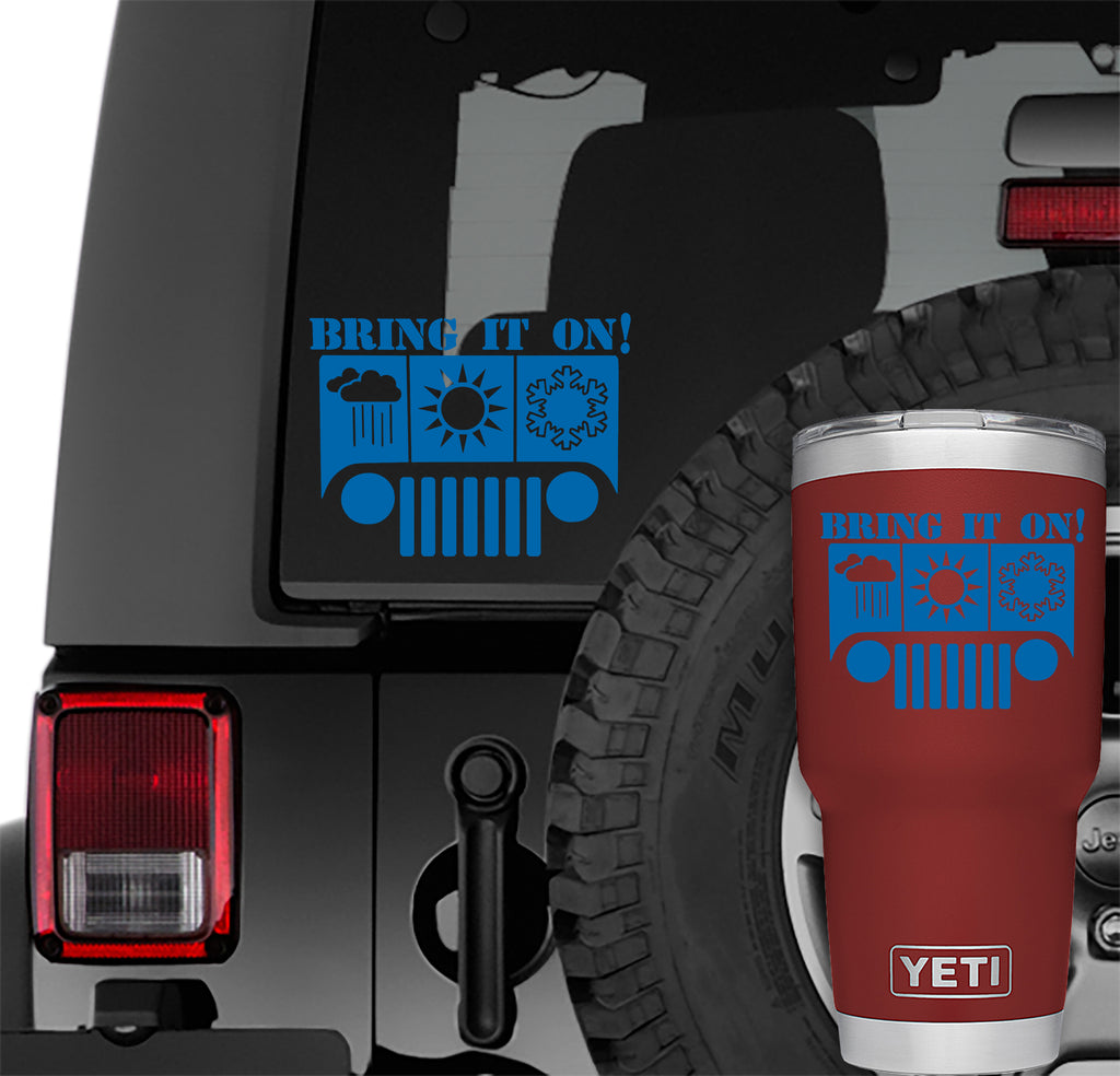 Bring It On Jeep Wrangler Vinyl Decal 