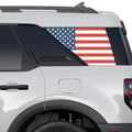 American Flag Red White & Blue Rear Quarter Window Decals Fits 2021+ Bronco Sport