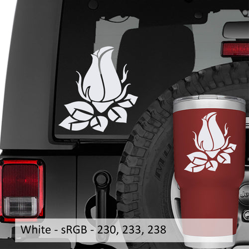 Budding Rose Vinyl Decal