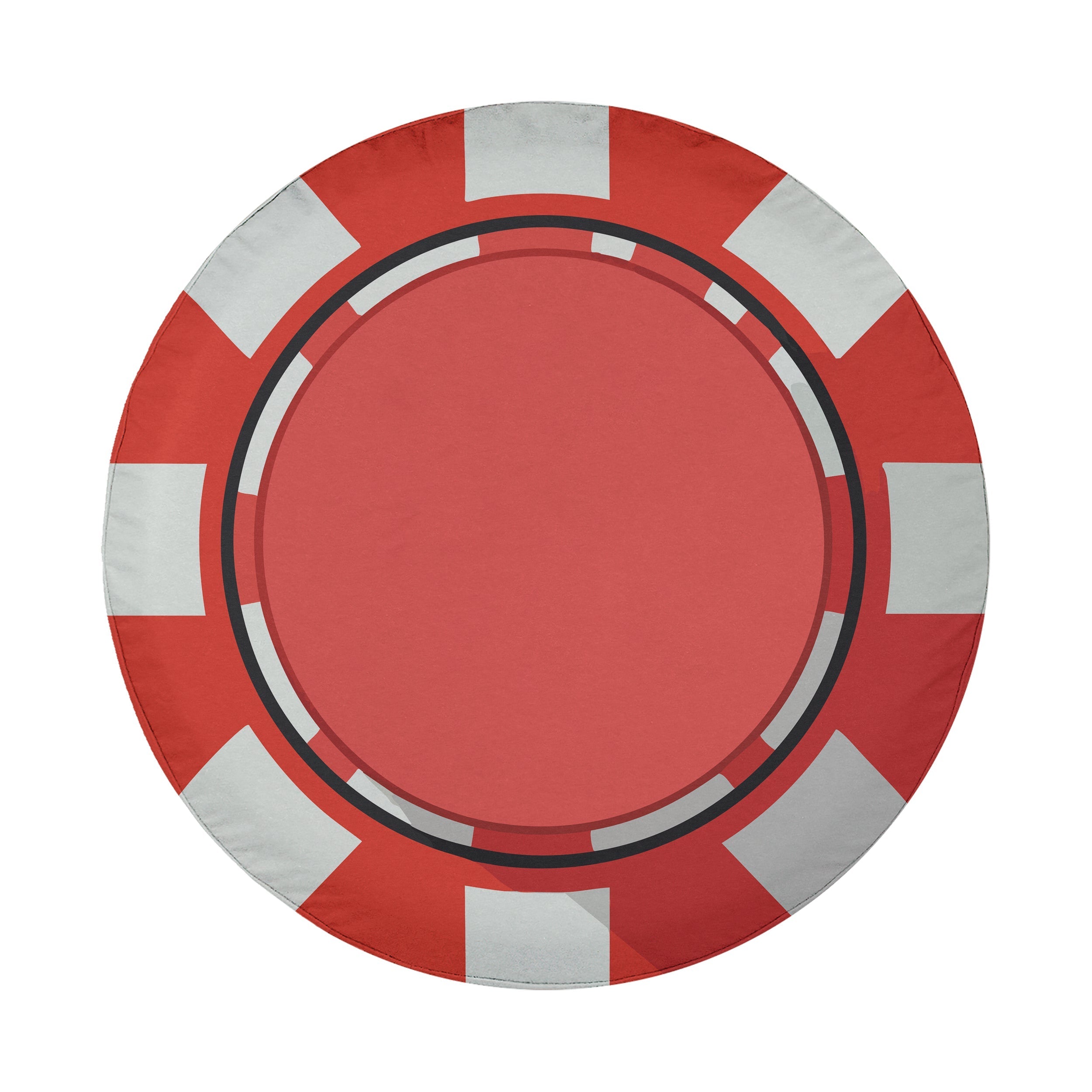 Poker chip stack spare tire cover shown installed on rear of Jeep vehicle