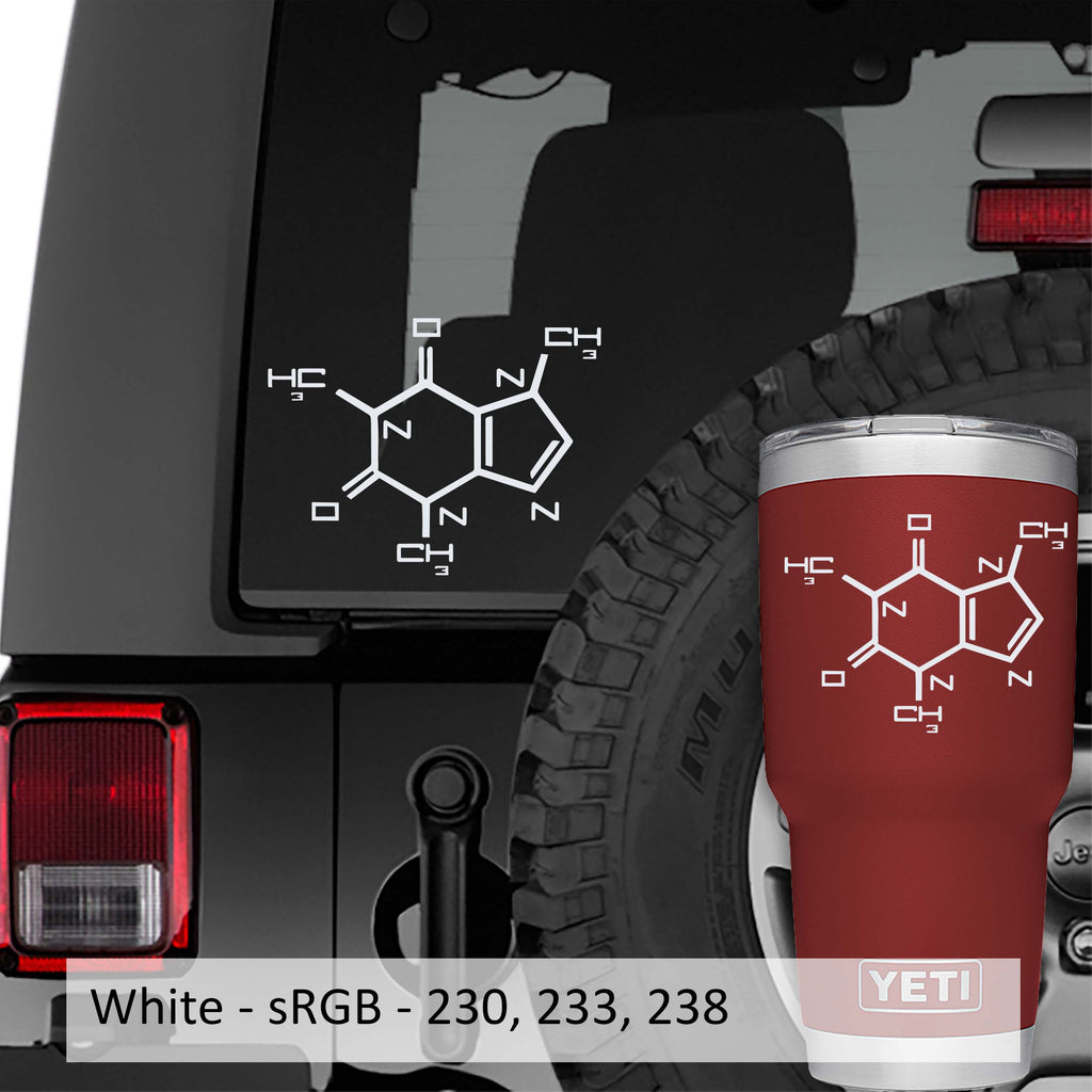 Caffeine Molecule Vinyl Decal