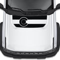 Colorado Flag blackout hood vinyl decal shown installed on the hood of a 2021+ Ford Bronco SUV