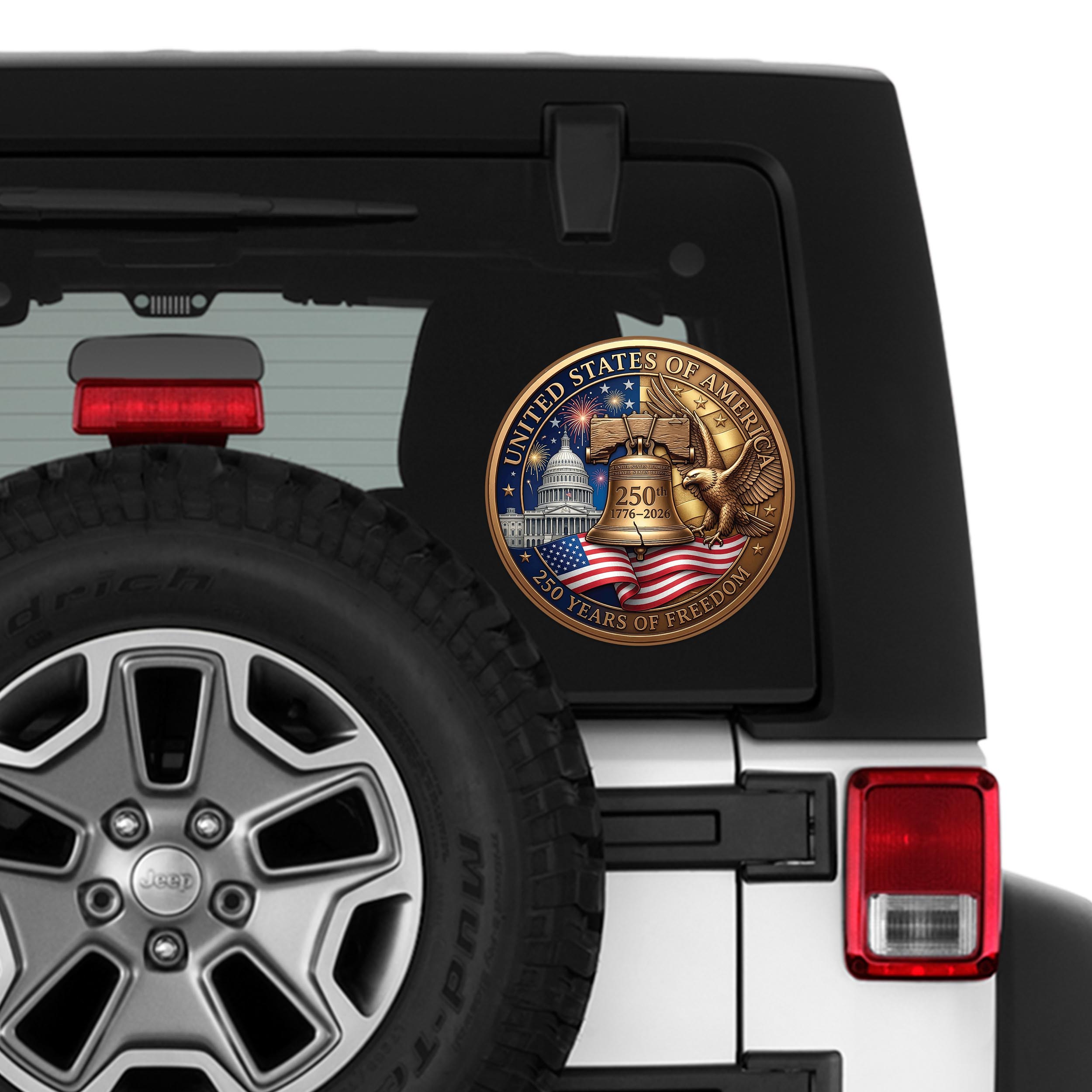 USA 250th Anniversary Commemorative 1776-2026 Vinyl Decal Sticker