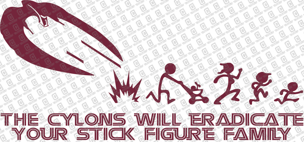 Battlestar Galactica Inspired The Cylons Will Eradicate Your Stick Figure Family Vinyl Decal