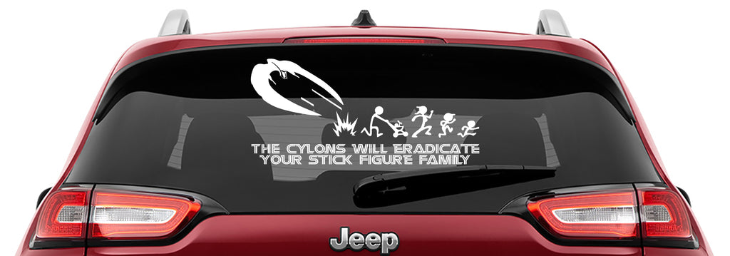 Battlestar Galactica Inspired The Cylons Will Eradicate Your Stick Figure Family Vinyl Decal