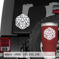  D20 Roll Playing Dice Vinyl Decal Sticker