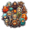 Dungeons & Dragons Adventure Party Group Vinyl Sticker
