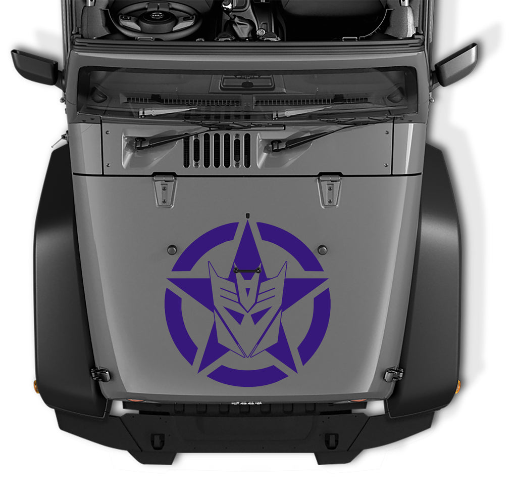 Jeep Wrangler Decepticon Oscar Mike Military Star Vinyl Decal